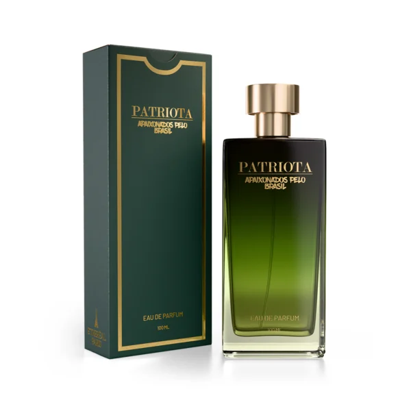 Perfume Patriota Tradicional 100ml – Eau de Parfum masculino Ethereal Paris Parfums, frasco verde com caixa